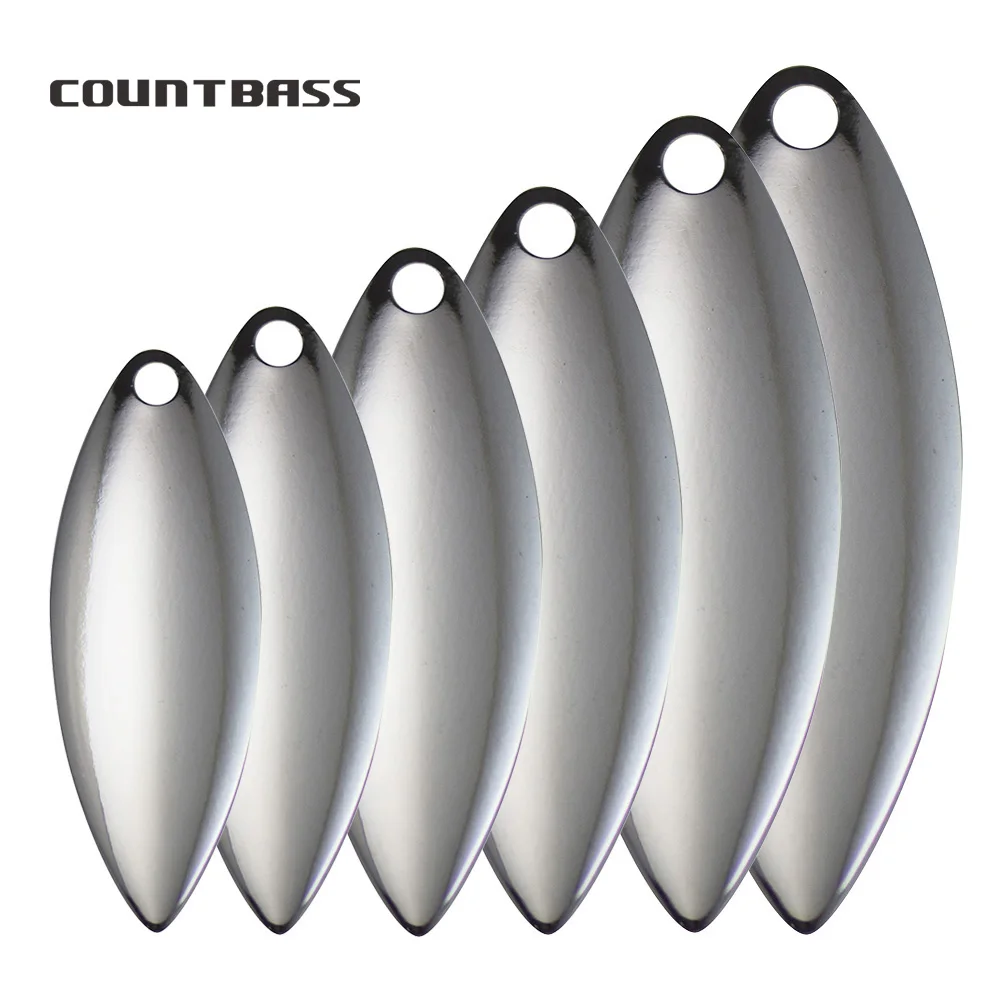 Fishing Lure Spinnerbait - Countbass 50pcs Nickel Steel Willow Spinner
