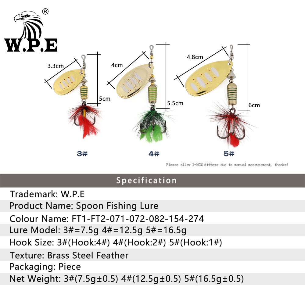 W.P.E KOMODO Spinner Lure 2pcs - Fishing Lure Spinnerbait review and price