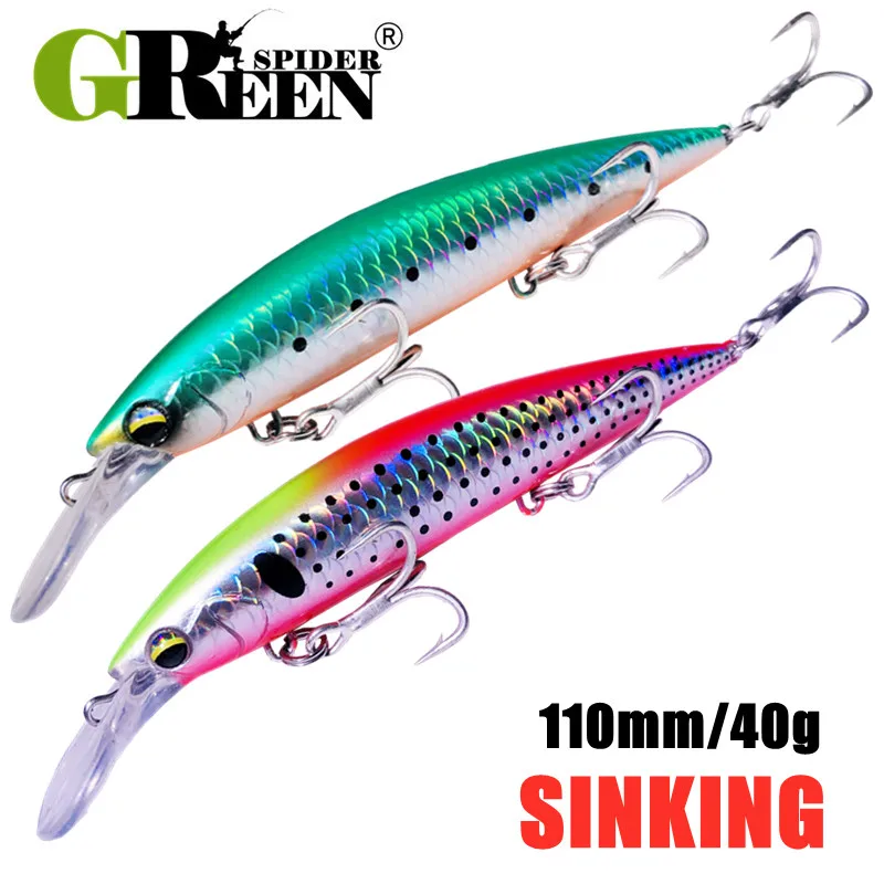 GREENSPIDER Heavy Weight Minno - Fishing Lure Jerkbait review and price